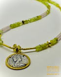 Naszyjnik z awenturynu z monetą - Kuźmińska Design
