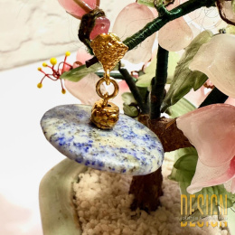 Kolczyki z azurytu w srebrze złoconym