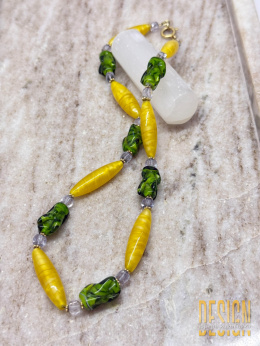 Naszyjnik Murano z topazem w złoconym srebrze | Kuźmińska Design