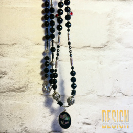 Naszyjnik z onyksów, agatów i spineli – Kolekcja Meksykańska | Kuźmińska Design