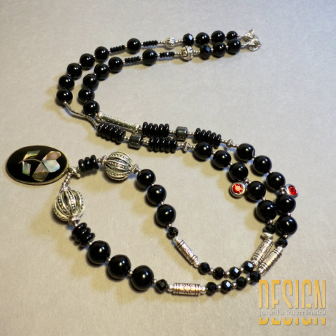 Naszyjnik z onyksów, agatów i spineli – Kolekcja Meksykańska | Kuźmińska Design