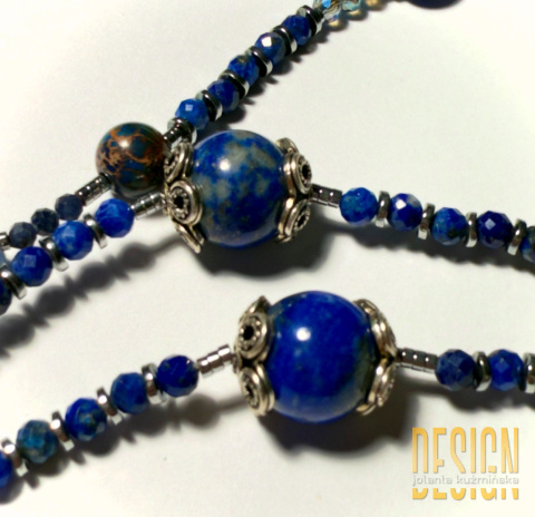 Naszyjnik z Kolekcji Meksykańskiej – jaspis i lapis lazuli w srebrze 925