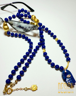 Naszyjnik z lapis lazuli w srebrze złoconym – unikatowa biżuteria naturalna