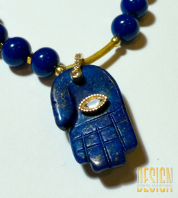 Naszyjnik z lapis lazuli w srebrze złoconym – unikatowa biżuteria naturalna