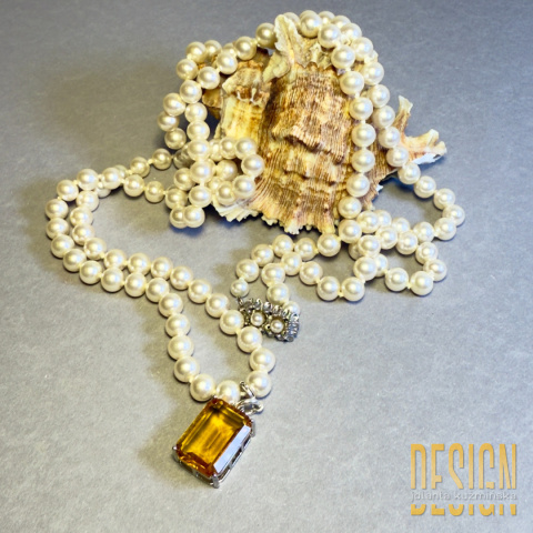 Naszyjnik z pereł z cytrynem – kolekcja Titanic | Kuźmińska Design