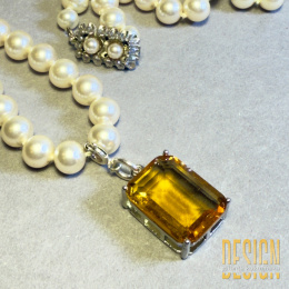 Naszyjnik z pereł z cytrynem – kolekcja Titanic | Kuźmińska Design