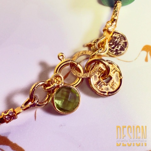 Bransoletka jadeit i malachit 19,5–20 cm | Kuźmińska Design