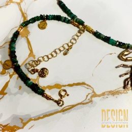 Bransoletka premium z naturalnych szmaragdów