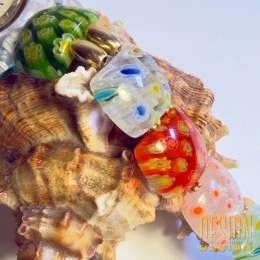 Bransoletka z autentycznego szkła Murano w srebrze pozłacanym 24 K | Kuźmińska Design