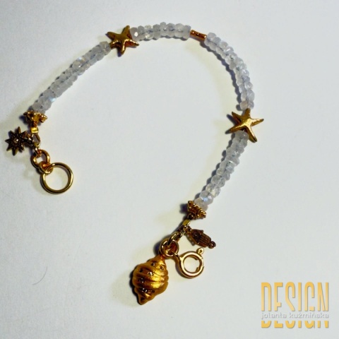 Bransoletka z kamienia księżycowego i srebra złoconego 24k – luksusowy styl boho