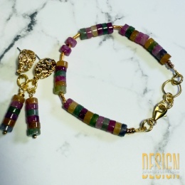 Bransoletka z kolorowych turmalinów