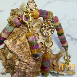 Bransoletka z kolorowych turmalinów