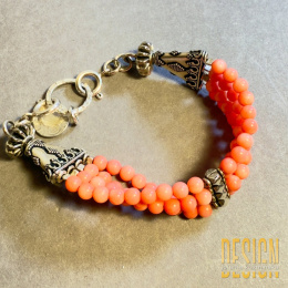 Bransoletka z naturalnego koralu i srebra 925 – unikat handmade | Kuźmińska Design