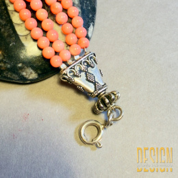 Bransoletka z naturalnego koralu i srebra 925 – unikat handmade | Kuźmińska Design