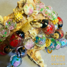 Bransoletka Murano z pozłacanym srebrem i złotymi detalami | Kuźmińska Design