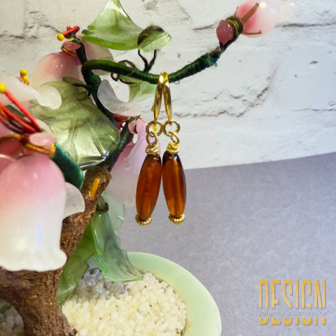 Kolczyki z naturalnym cytrynem w srebrze złoconym 24k – elegancka biżuteria handmade