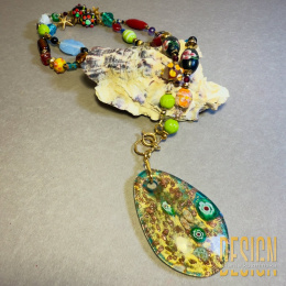 Naszyjnik artystyczny Murano z odpinaną zawieszką | Kuźmińska Design