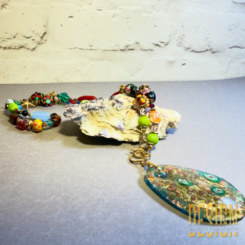 Naszyjnik artystyczny Murano z odpinaną zawieszką | Kuźmińska Design