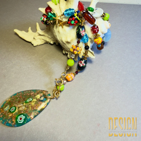 Naszyjnik artystyczny Murano z odpinaną zawieszką | Kuźmińska Design