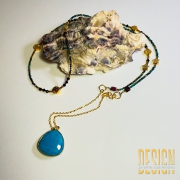 Naszyjnik z chryzokoli i turkusu – kolekcja Magic Drops | Kuźmińska Design