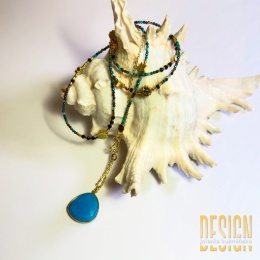Naszyjnik z chryzokoli i turkusu – kolekcja Magic Drops | Kuźmińska Design