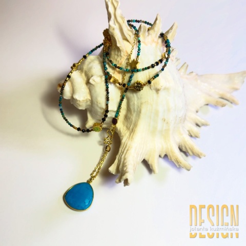 Naszyjnik z chryzokoli i turkusu – kolekcja Magic Drops | Kuźmińska Design