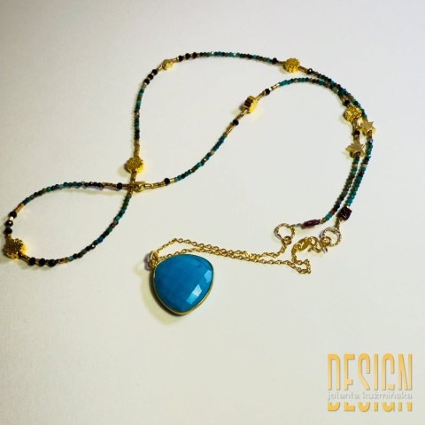 Naszyjnik z chryzokoli i turkusu – kolekcja Magic Drops | Kuźmińska Design