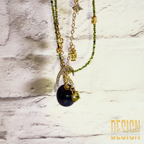 Naszyjnik z jadeitu kanadyjskiego i tybetańskiego z zawieszką – kolekcja Magic Drops