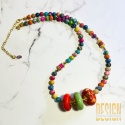Kolorowy naszyjnik z jaspisu – naturalne kamienie 45 cm | Kuźmińska Design