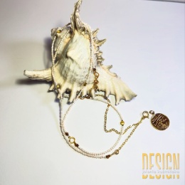 Naszyjnik z kwarcu mlecznego – złocone srebro 24 k | Kolekcja Magic Drops – Kuźmińska Design