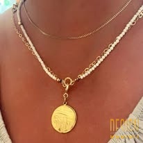 Naszyjnik z kwarcu mlecznego – złocone srebro 24 k | Kolekcja Magic Drops – Kuźmińska Design