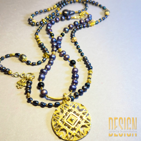 Naszyjnik z fioletowych pereł – kolekcja Perły Kuźmińska Design