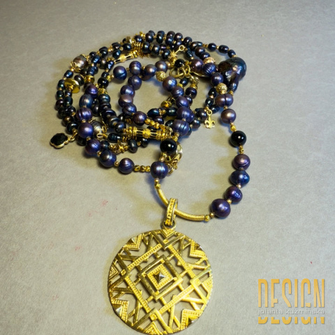 Naszyjnik z fioletowych pereł – kolekcja Perły Kuźmińska Design