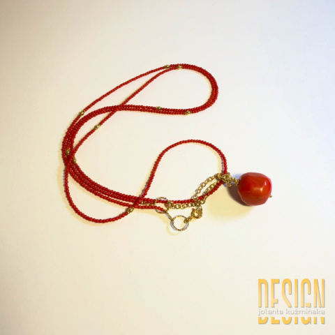 Naszyjnik z naturalnych korali 110 cm – unikatowa biżuteria handmade