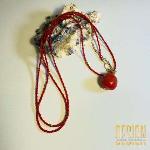 Naszyjnik z naturalnych korali 110 cm – unikatowa biżuteria handmade