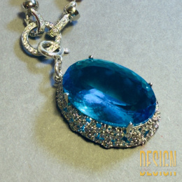 Naszyjnik z naturalnych pereł z topazem – kolekcja Titanic | Kuźmińska Design