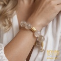 Bransoletka Kwarc Turmalinowy Gold Aura – Unikat 1/1 – Srebro złocone 24K