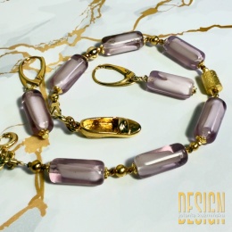 Bransoletka Murano srebro złocone 24k – 20,5 cm