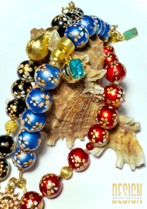 Bransoletka z japońskich korali Tesha – Black Sakura