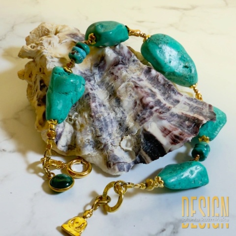Bransoletka z Naturalnych Turkusów | Kuźmińska Design