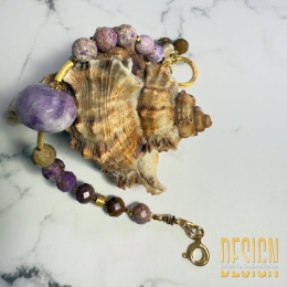 Bransoletka z fosfosyderytu | srebro złocone 24k – Kuźmińska Design