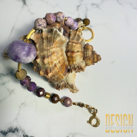 Bransoletka z fosfosyderytu | srebro złocone 24k – Kuźmińska Design