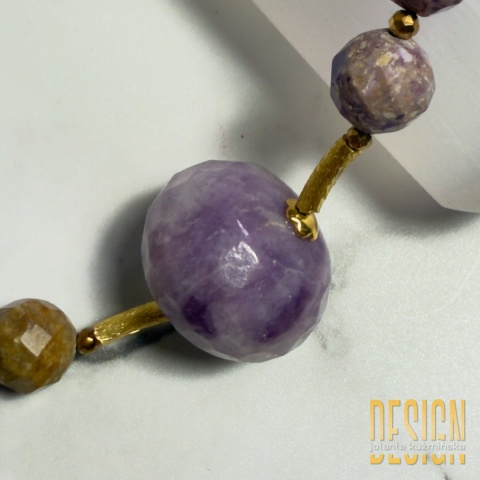 Bransoletka z fosfosyderytu | srebro złocone 24k – Kuźmińska Design