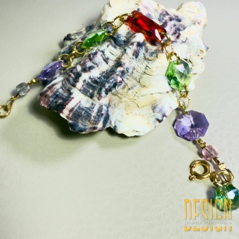 Bransoletka z kryształów Swarovski w złoconym srebrze