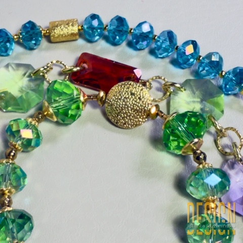 Bransoletka z kryształów Swarovski w złoconym srebrze