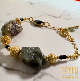 Bransoletka ze szmaragdów i czarnego turmalinu – unikat 1/1