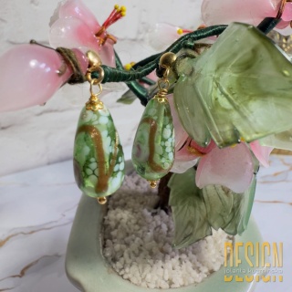 Kolczyki Murano złocone 24k | Szkło Murano kolczyki 3,5 cm