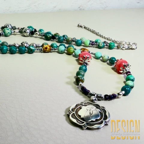 Naszyjnik Kolekcja Meksykańska z naturalnych kamieni i srebra 925 | Kuźmińska Design