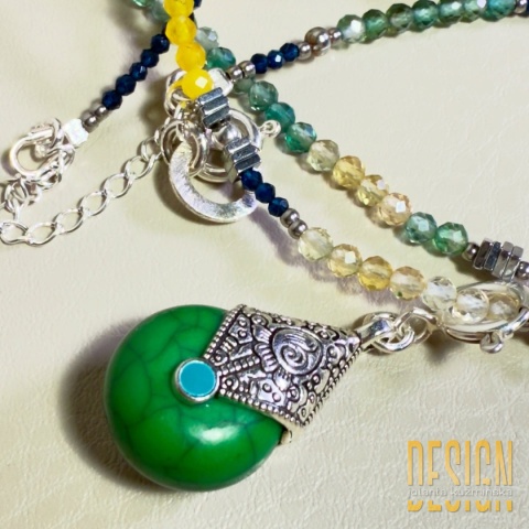 Naszyjnik Magic Drops z turmalinów i spineli | Kuźmińska Design