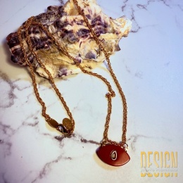 Naszyjnik „Solar Carnelian” – karneol i cytryn na długim łańcuszku